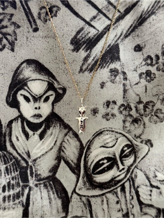 Catbird Jewelry - Sofia Zakia Silver Alien Worry Doll